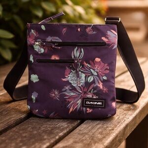 Dakine Purple Floral Crossbody Bag EUC